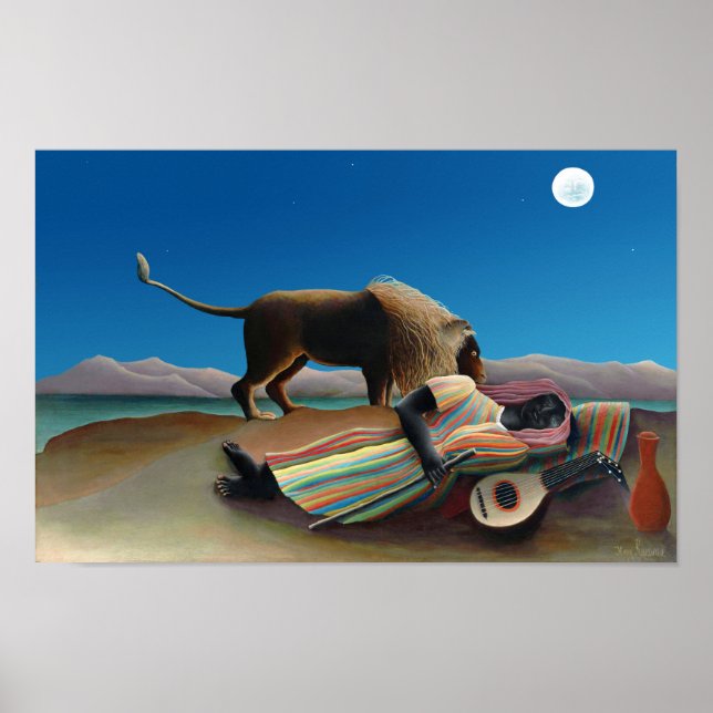 Affiches Henri Rousseau - The Sleeping Gypsy (Devant)