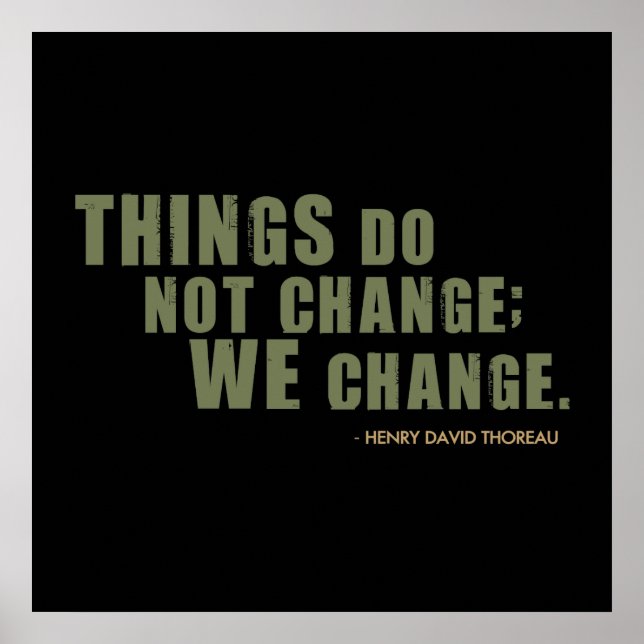 Affiches Henry David Thoreau Quote (Devant)