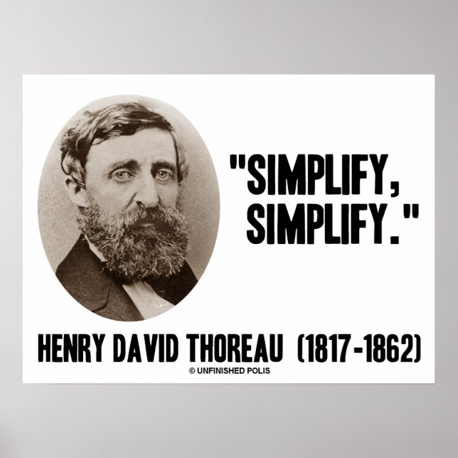 Affiches Henry David Thoreau Simplifier la soumission (Devant)