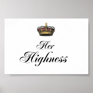 Affiches Her Highness (part of his and hers set)