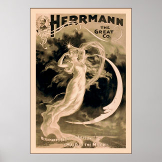 Affiches Herrmann the Great Co. ~ 1898 ~ Vintage Magician