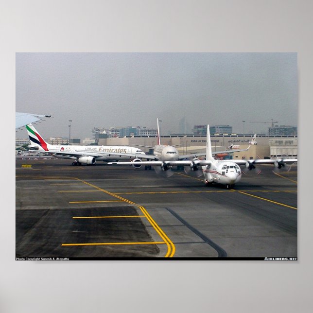 Affiches Heure de pointe du matin à Dubaï (Devant)