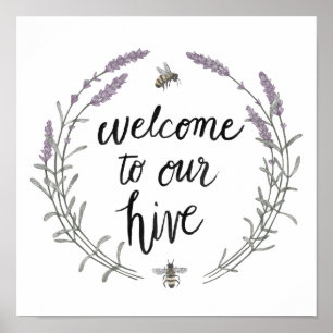 Affiches Heureux d'être à la maison Mots II   Bienvenue à n