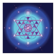 Hexagram, fleur Géométrie sacrée bleu ultra violet
