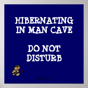 Affiches Hiberner la caverne d'homme