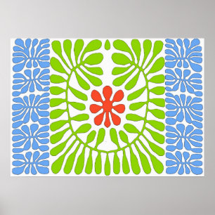 Affiches Hibiscus, Matisse Hommage Leaf 2