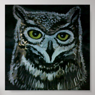 Affiches Hibou sage la nuit