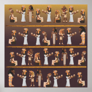 Affiches Hiéroglyphes d'Égypte