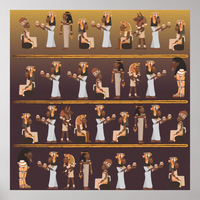 Affiches Hiéroglyphes d'Égypte (Devant)