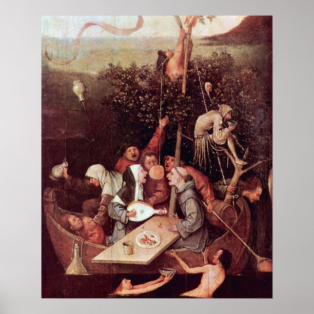 Affiches Hieronymus Bosch-Le Bateau des Fools (Devant)