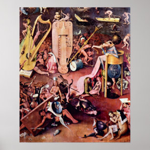 Affiches Hieronymus Bosch-Le Jardin de l'Enfer, détail