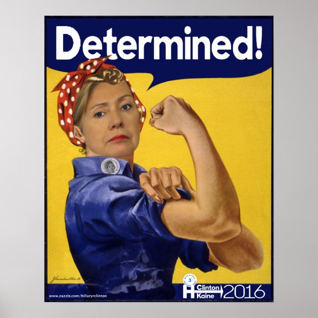 Affiches Hillary Clinton a déterminé ! (Devant)