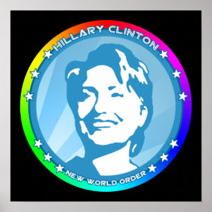 Affiches hillary clinton. arc-en-ciel.