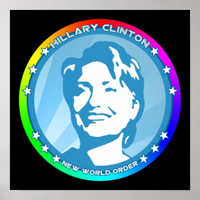 Affiches hillary clinton. arc-en-ciel. (Devant)