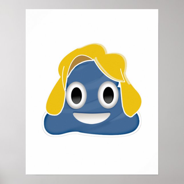 Affiches Hillary Clinton Caca Bleu - -  (Devant)