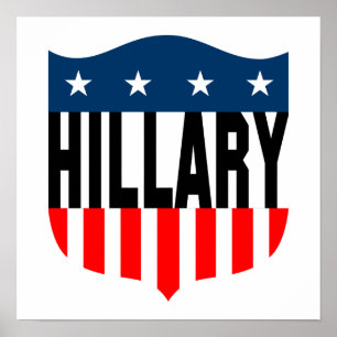Affiches hillary clinton étoiles et rayures