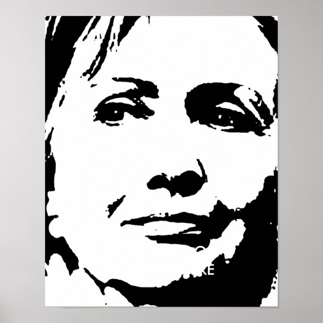AFFICHES HILLARY CLINTON INK ART (Devant)