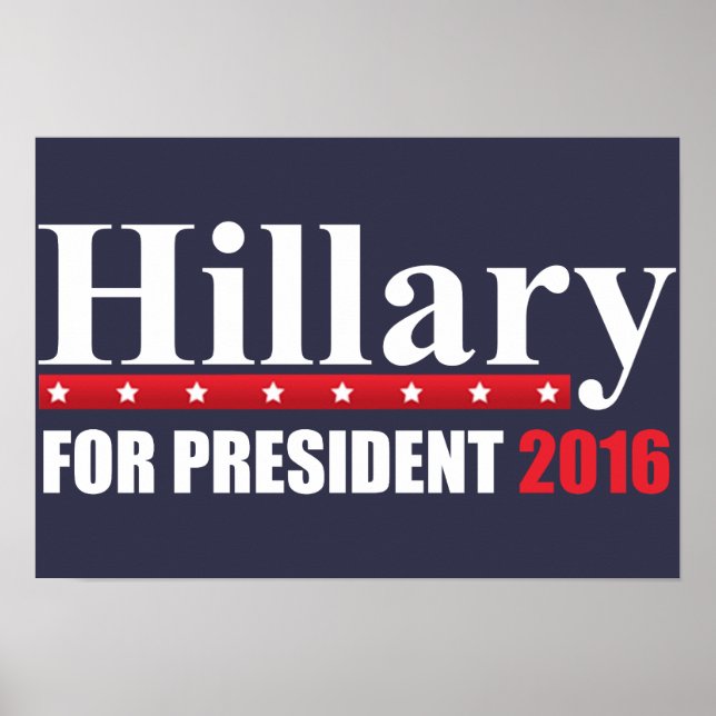 Affiches Hillary Clinton pour le président (Devant)