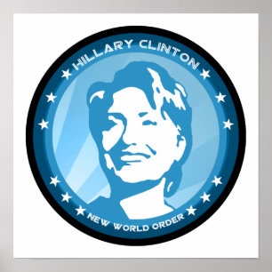 Affiches hillary clinton : rayons bleus :