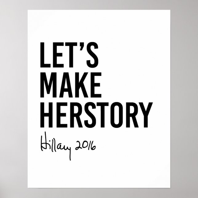 Affiches Hillary - Faisons son Herstory - (Devant)