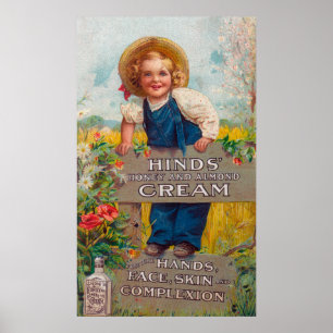 Affiches Hinds' Honey and Almond Cream Lotion