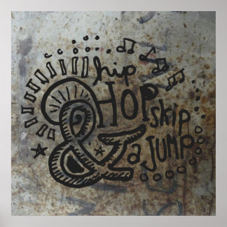 Affiches Hip Hop Saut à cloche-pied 1B