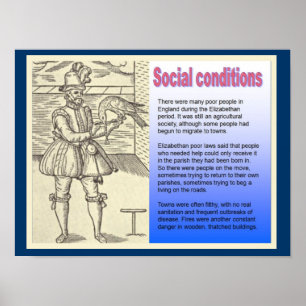 Affiches Histoire, Conditions sociales à l'époque de Shakes