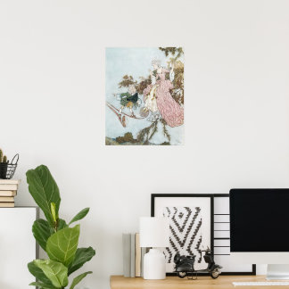 Affiches Histoire de fée vintage Beauté couchée par Edmund