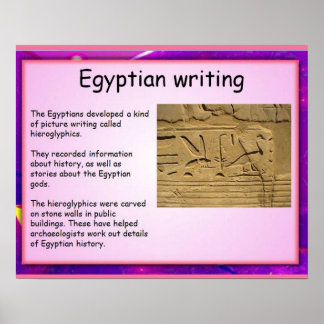Affiches Histoire, Egypte ancienne, écriture égyptienne