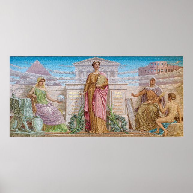 Affiches Histoire, mosaïque de Frederick Dielman (Devant)