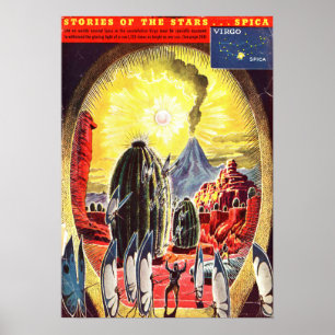 Affiches Histoires Vintages du Alien de science-fiction des