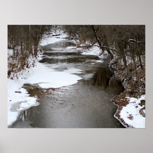 Affiches Hiver au ruisseau (Devant)