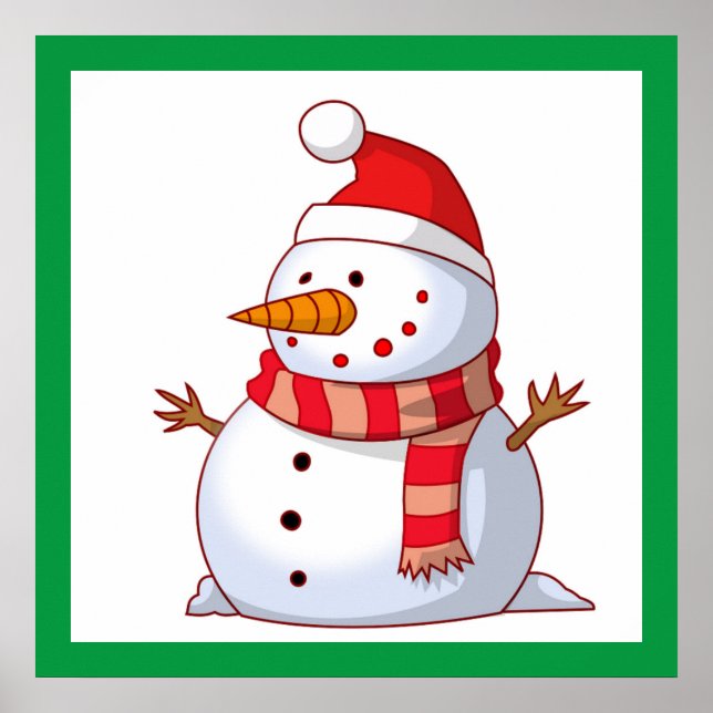 AFFICHES HIVER SNOWMAN (Devant)