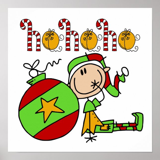 Affiches Ho Ho Ho Holiday Elfe (Devant)