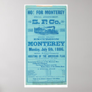 Affiches Ho pour Monterey ainsi. Publicité Pacifique