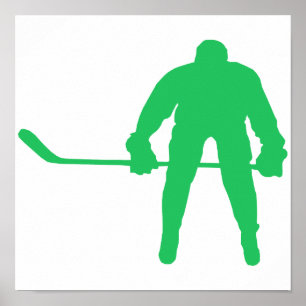 Affiches Hockey sur glace vert de Kelly