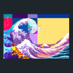 Affiches Hokusai rencontre Fibonacci, Pop Art Style<br><div class="desc">Une autre version de la série "Hokusai Meets Fibonacci." spirale de Fibonacci superposée à "La Grande Vague" par Hokusai. Exécutée dans le style pop art. Séquence de Fibonacci,  rapport d'or fascinant artistes et scientifiques pendant des siècles.</div>