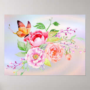 Affiches holiES - Bouquet de fleurs de printemps de couleur