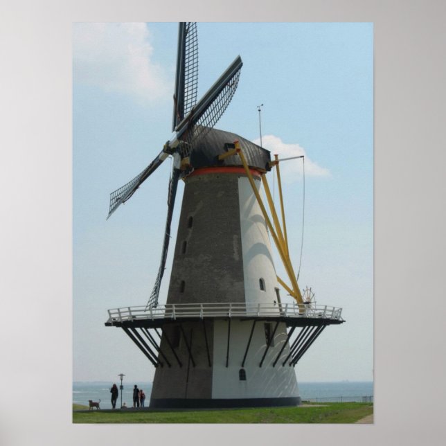 Affiches Holland windmill, Vlissingen, The Netherlands (Devant)