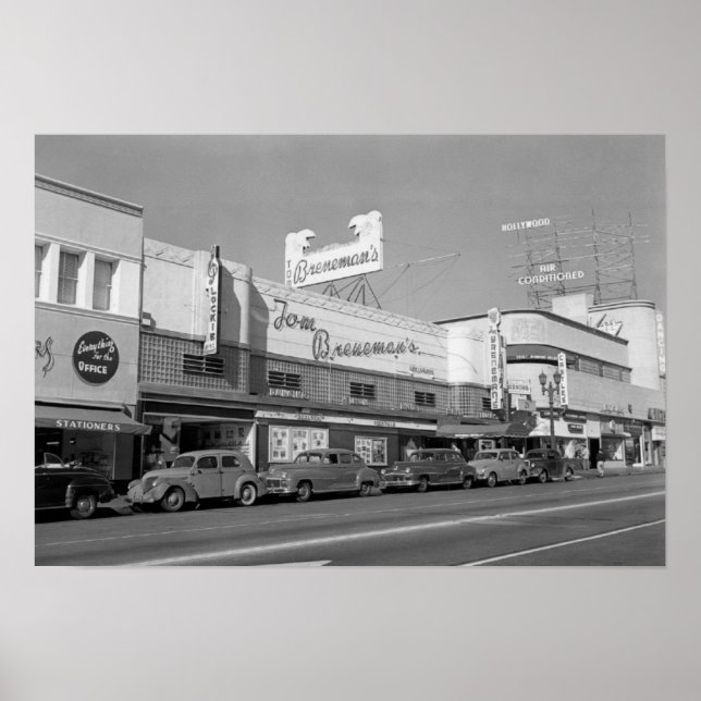 Affiches Hollywood, CA Town View Tom Breneman (Devant)