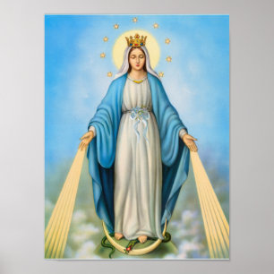Affiches Holy virgin mother Mary,mother of God template