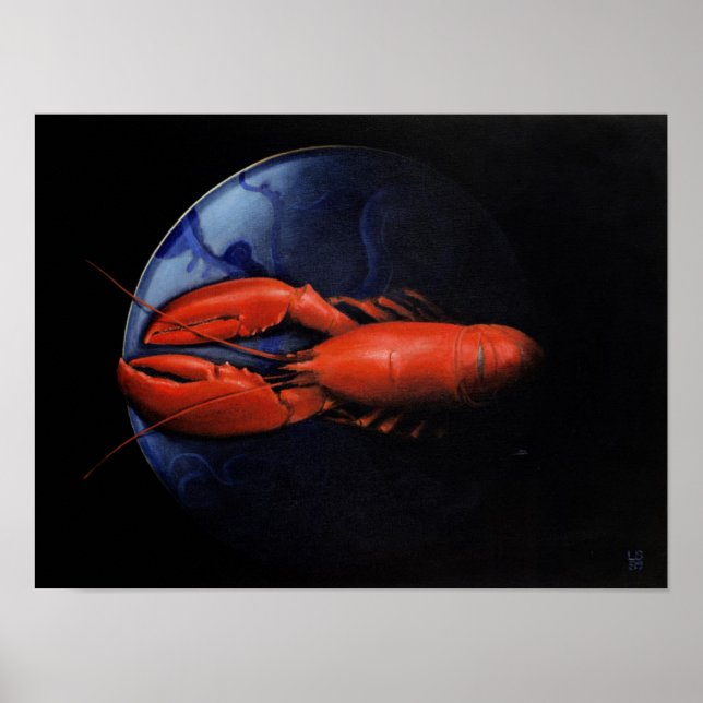 Affiches Homard sur plaque Tiffany (Devant)