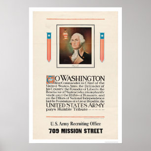 Affiches Hommage d'armée vers Washington