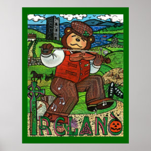 Affiches Hommage de Zachary Bear's® vers l'Irlande