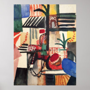 Affiches Homme avec un âne avant août Macke