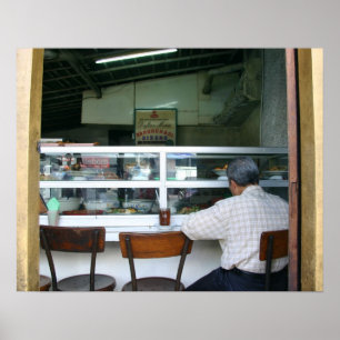 Affiches Homme qui mange seul