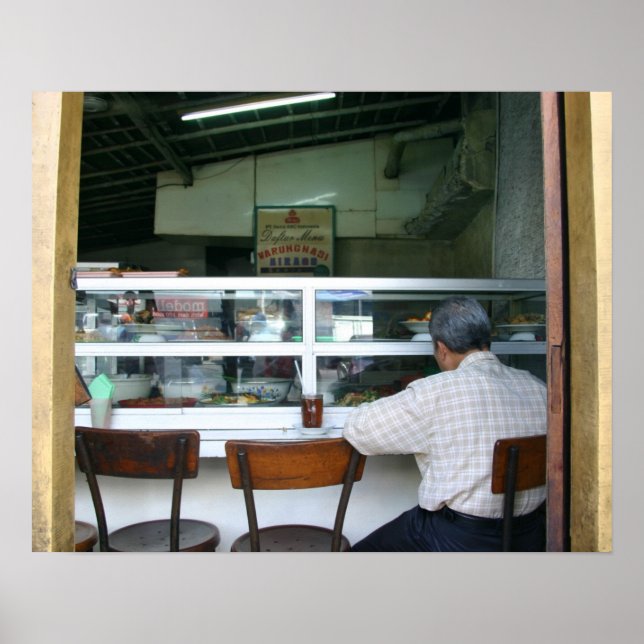 Affiches Homme qui mange seul (Devant)