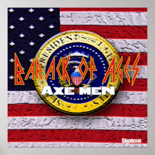 Affiches Hommes Barack de hache d'affiche d'âges