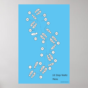 Affiches Hommes de base d'étapes de la valse 18
