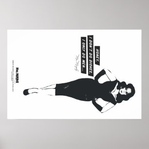 Affiches Honey, I don't do dishes, I only do men